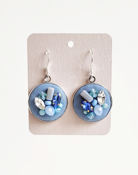 Earrings Luxurious light blue